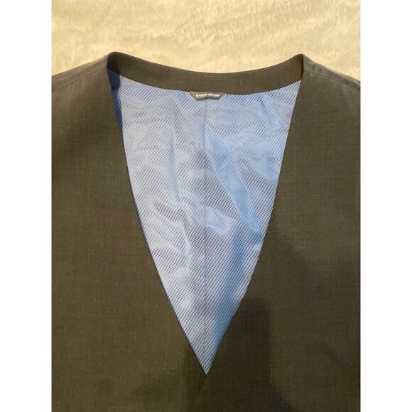 GS Perfect Fit Men's 56 Reg Vest Waistcoat Button Wool Stretch Blend Gilet Black - Picture 2 of 9